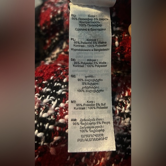 New Look Red & Black Plaid Mini Dress Size 10 - Picture 8 of 8